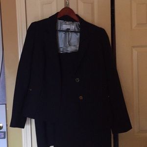 Navy blue skirt and jacket. Exceptional condition.